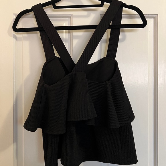 Madewell Texture & Thread black Layered Tiered Tank Top -XS - Picture 4 of 5